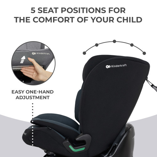 Автокресло Kinderkraft Oneto3 i-Size Graphite Black (KCONE300BLK0000) — 16022