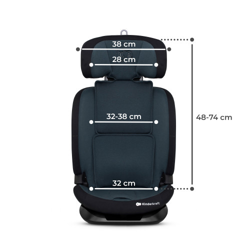 Автокресло Kinderkraft Oneto3 i-Size Graphite Black (KCONE300BLK0000) — 16022