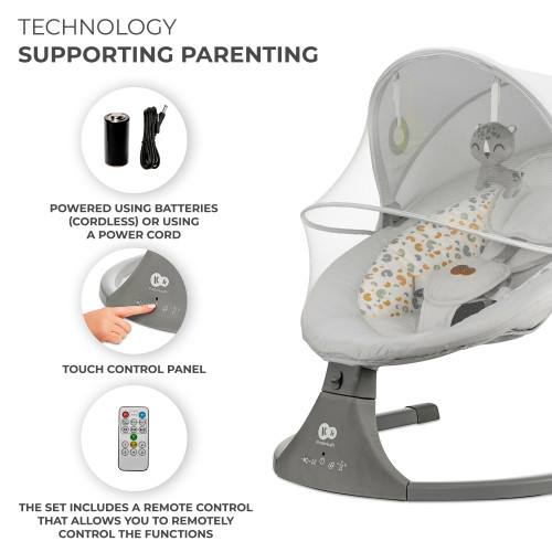 Кресло-качели Kinderkraft Lumi 2 Light Grey (KBLUMI02LGR0000) — 16045 Кресло-качели Kinderkraft Lumi 2 Light Grey (KBLUMI02LGR0000) — 16045