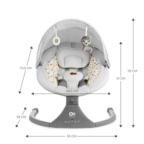 Кресло-качели Kinderkraft Lumi 2 Light Grey (KBLUMI02LGR0000) — 16045 Кресло-качели Kinderkraft Lumi 2 Light Grey (KBLUMI02LGR0000) — 16045