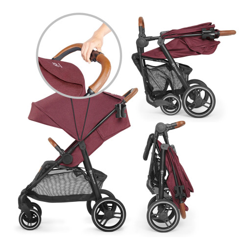 Прогулянкова коляска Kinderkraft Grande 2020 Burgundy (202388) — 15706