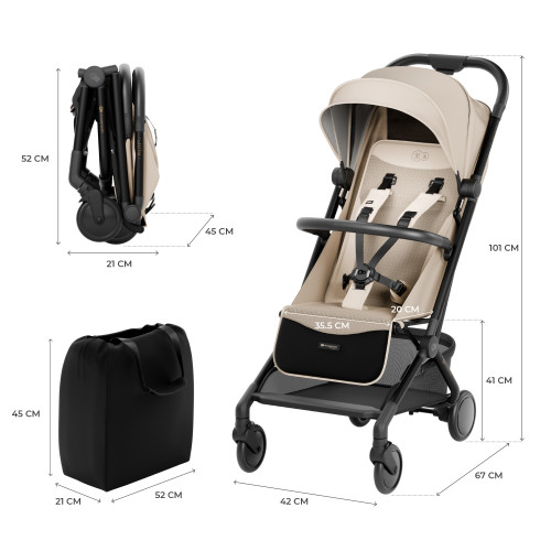 Прогулочная коляска Kinderkraft Pilot 2 Beige (301294) — 25454