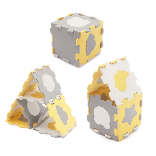 Килимок-пазл Kinderkraft Luno Shapes Yellow, 30 елементів (301063) — 15966 Килимок-пазл Kinderkraft Luno Shapes Yellow, 30 елементів (301063) — 15966