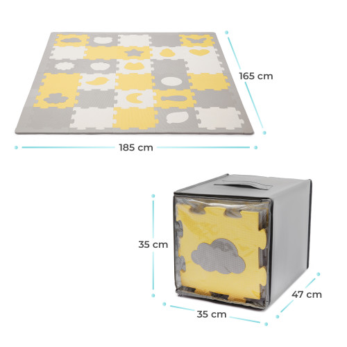 Килимок-пазл Kinderkraft Luno Shapes Yellow, 30 елементів (301063) — 15966 Килимок-пазл Kinderkraft Luno Shapes Yellow, 30 елементів (301063) — 15966