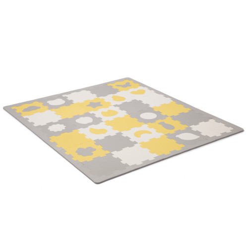 Килимок-пазл Kinderkraft Luno Shapes Yellow, 30 елементів (301063) — 15966 Килимок-пазл Kinderkraft Luno Shapes Yellow, 30 елементів (301063) — 15966