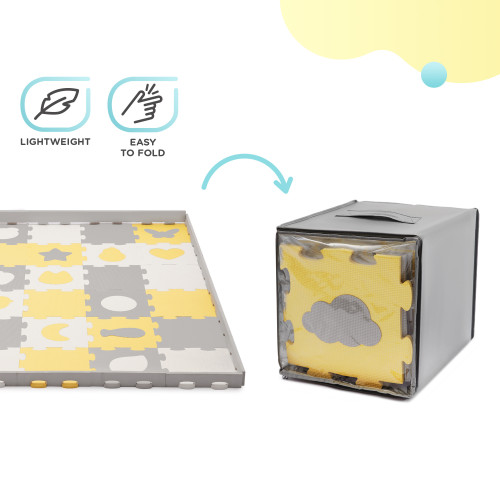 Килимок-пазл Kinderkraft Luno Shapes Yellow, 30 елементів (301063) — 15966 Килимок-пазл Kinderkraft Luno Shapes Yellow, 30 елементів (301063) — 15966