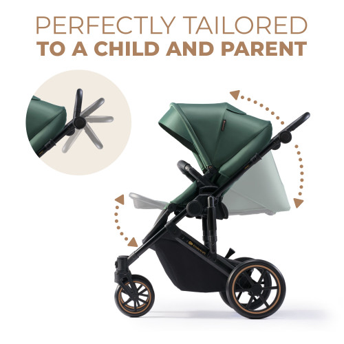 Універсальна коляска 2 в 1 Kinderkraft Prime 2 Dark Green (KSPRIM02GRE2000) — 23773