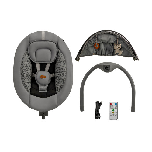 Крісло-гойдалка Kinderkraft Lumi 2 Dark Grey (KBLUMI02DGR0000) — 16044