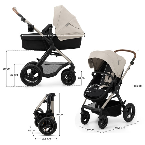 Универсальная коляска 3 в 1 Kinderkraft Moov 2 Air Light Gray (KSMOOV02LGR3000) — 16096