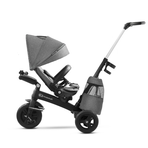 Триколісний велосипед з батьківською ручкою Kinderkraft Easytwist Platinum Grey (KKRETWIGRY0000) — 15807