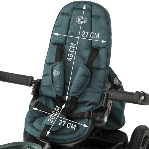 Трехколесный велосипед с родительской ручкой Kinderkraft Easytwist Midnight Green (KKRETWIGRE0000) — 16260 Трехколесный велосипед с родительской ручкой Kinderkraft Easytwist Midnight Green (KKRETWIGRE0000) — 16260