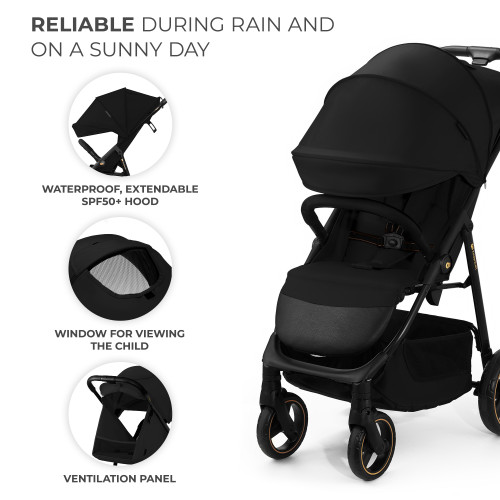 Прогулянкова коляска Kinderkraft Trig 3 Onyx Black (KSTRIG03BLK0000) — 16080