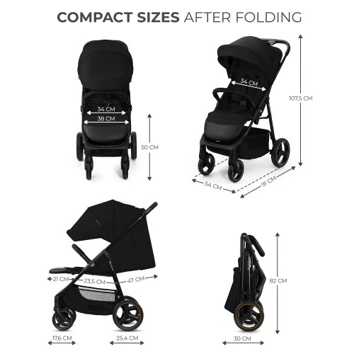 Прогулянкова коляска Kinderkraft Trig 3 Onyx Black (KSTRIG03BLK0000) — 16080