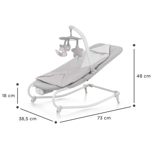Шезлонг-гойдалка Kinderkraft Felio 2 Stone Grey (KBFELI20GRY0000) — 16308