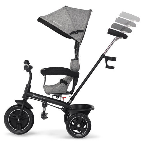 Триколісний велосипед з поворотним сидінням Kinderkraft Freeway Grey Melange (300020) — 15842