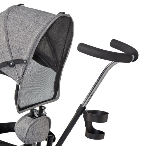 Триколісний велосипед з поворотним сидінням Kinderkraft Freeway Grey Melange (300020) — 15842