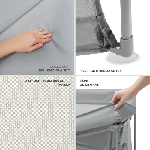 Дитячий манеж Kinderkraft Ziki Grey (301230) — 21670