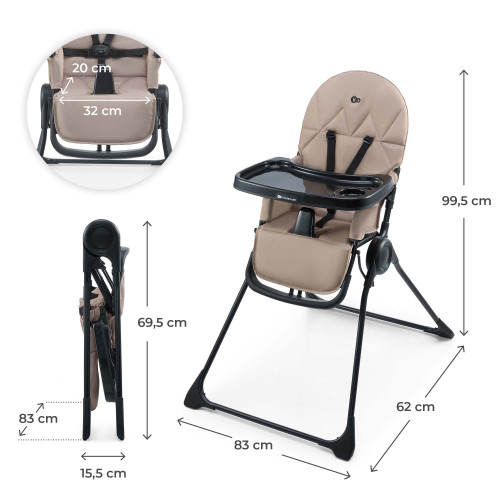Дитячий стільчик для годування Kinderkraft Binci Beige (301239) — 21674 Дитячий стільчик для годування Kinderkraft Binci Beige (301239) — 21674