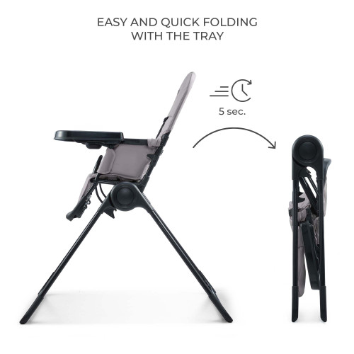 Дитячий стільчик для годування Kinderkraft Binci Grey (301240) — 21675 Дитячий стільчик для годування Kinderkraft Binci Grey (301240) — 21675