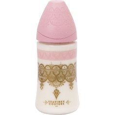 Бутылочка Suavinex Couture круглая соска 3-х позиционная 270 мл (304163)