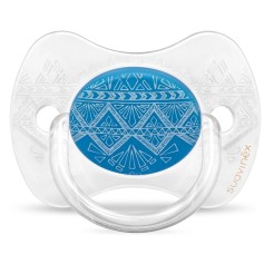 Пустушка фізіологічна Suavinex Couture 4-18 міс темно-синя (304221)