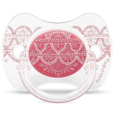 Пустушка фізіологічна Suavinex Couture +18 міс рожева (304225)