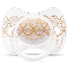 Пустушка фізіологічна Suavinex Couture +18 міс світло-сіра (304227)