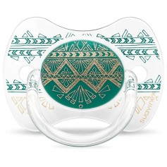 Пустушка фізіологічна Suavinex Couture 4-18 міс темно-зелена (304223)