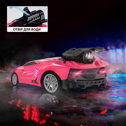 Машинка на радіокеруванні Sulong Toys Spray Car Sport 1:24 рожевий, з функцією туману (SL-354RHP) — 21156