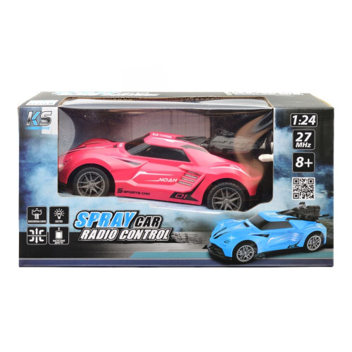 Машинка на радіокеруванні Sulong Toys Spray Car Sport 1:24 рожевий, з функцією туману (SL-354RHP) — 21156