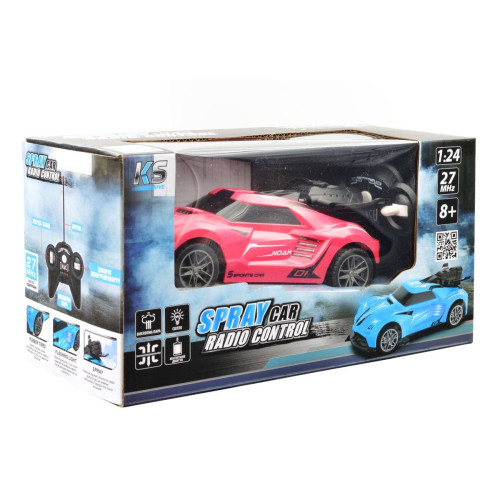 Машинка на радіокеруванні Sulong Toys Spray Car Sport 1:24 рожевий, з функцією туману (SL-354RHP) — 21156