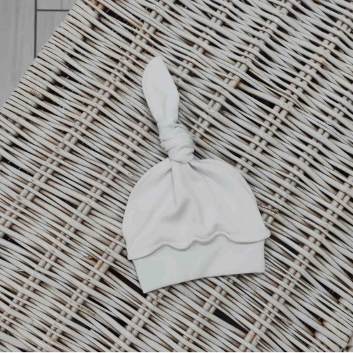 Дитяча шапочка з вузликом Тімі білий (Т09/3-И38-40 білий)