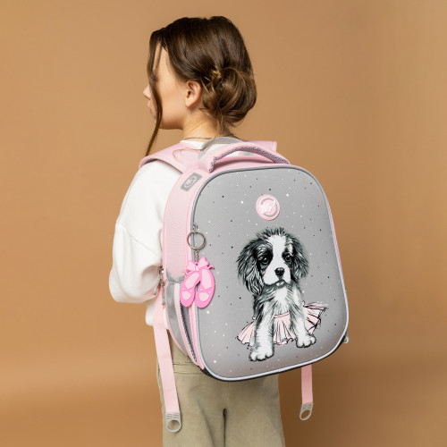 Рюкзак школьный каркасный YES Doggy Ballet H-100 — 9773 Рюкзак школьный каркасный YES Doggy Ballet H-100 — 9773
