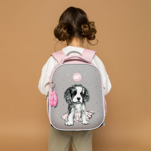 Рюкзак школьный каркасный YES Doggy Ballet H-100 — 9773 Рюкзак школьный каркасный YES Doggy Ballet H-100 — 9773
