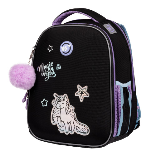 Рюкзак школьный каркасный YES Magic Rainbow Unicorn H-100 — 9777