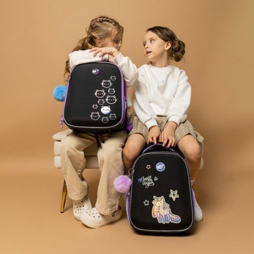 Рюкзак школьный каркасный YES Magic Rainbow Unicorn H-100 — 9777