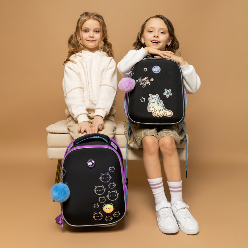 Рюкзак школьный каркасный YES Magic Rainbow Unicorn H-100 — 9777