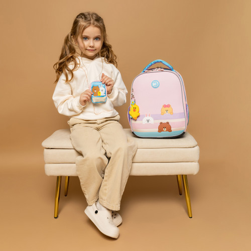 Рюкзак школьный каркасный YES Line Friends H-100 — 9780 Рюкзак школьный каркасный YES Line Friends H-100 — 9780