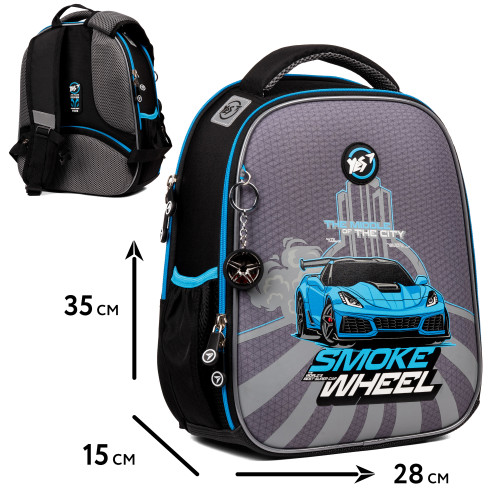 Рюкзак школьный каркасный YES Smoke Wheel H-100 — 9788