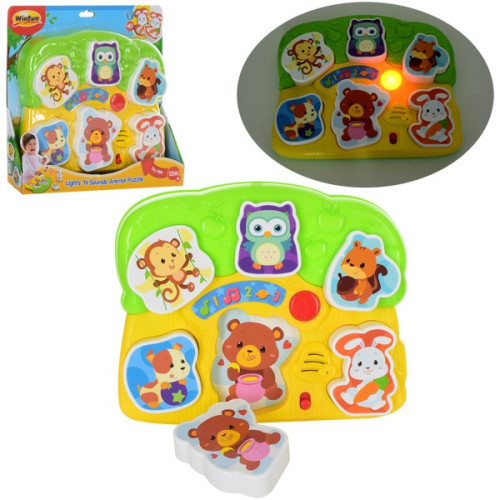 Сортер музичний WinFun Тваринки-пазли з музикою та світлом (0771-NL)