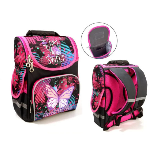 Рюкзак шкільний каркасний, Метелик, 34*26*15см, Space, C.