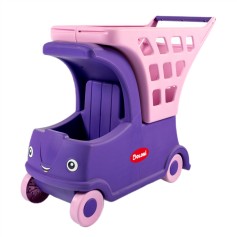 Дитячий автомобіль-візок з кошиком Doloni Toys фіолетово-рожевий (01540/01)