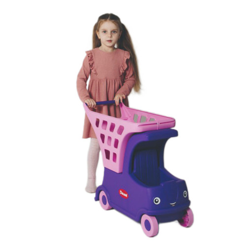 Дитячий автомобіль-візок з кошиком Doloni Toys фіолетово-рожевий (01540/01)