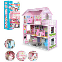 Дитячий дерев'яний ляльковий будиночок Tree Toys, 62-26-12 см (MD 1204)