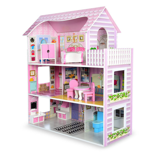 Дитячий дерев'яний ляльковий будиночок Tree Toys, 62-26-12 см (MD 1204) — 21418
