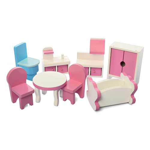 Дитячий дерев'яний ляльковий будиночок Tree Toys, 62-26-12 см (MD 1204) — 21418