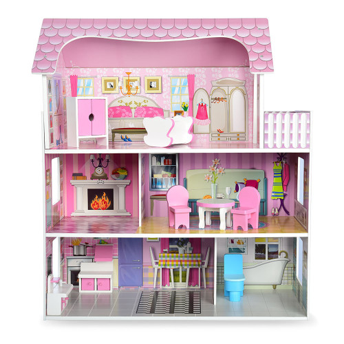 Дитячий дерев'яний ляльковий будиночок Tree Toys, 62-26-12 см (MD 1204) — 21418
