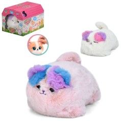 Интерактивная сенсорная мягкая игрушка Мур-котятко Limo Toy, музыка, песни, спит, моргает глазами, подвижный хвос, 2 цвета 26-20-16см (M 6477 I UA)