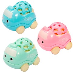 Игрушка-погремушка Lindo Машинка, 3 цвета (Б 335)