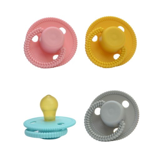 Пустышка Lindo Малютка, латексная, круглая, 0-2 месяцев, 4 цвета (Pk 076/0-2) — 28560